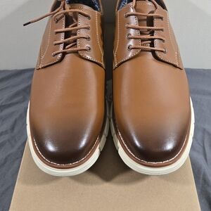 Elegant Tan Leather Oxfords for Men